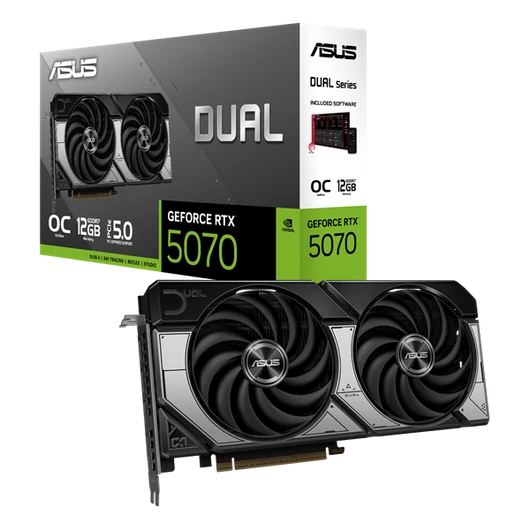 Asus Videokártya - nVidia DUAL-RTX5070-O12G (12288MB, GDDR7, 192bit, 1xHDMI, 3xDP)