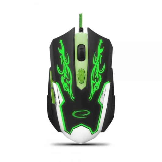Esperanza MX405 CYBORG optikai egér fekete-zöld USB (EGM405)
