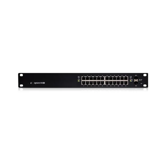 UBiQUiTi EdgeSwitch 24x1000Mbps (POE + ) + 2x1000Mbps SFP, Menedzselhető, Rackes - ES-24-250W