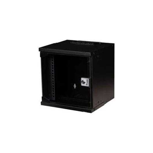 Equip EWM-06-3030-B táp nélküli 6U 10" fali rack szekrény fekete "üveg nélkül"