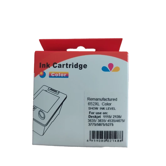 Utángyártott HP F6V24AE Tintapatron Color No.652 /FU/ WHITE BOX Ecopixel