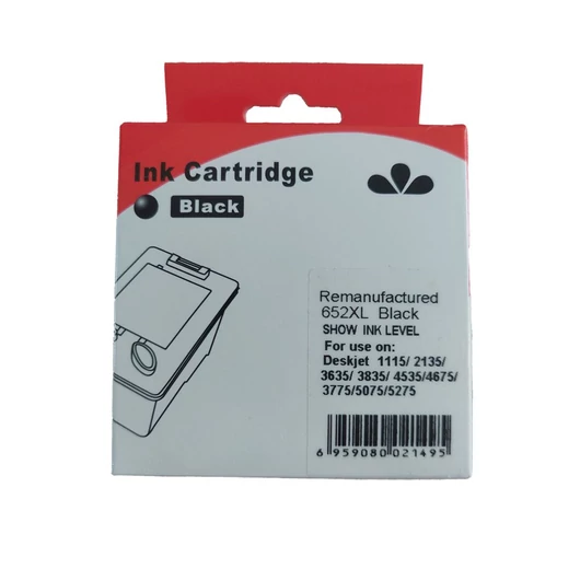 Utángyártott HP F6V25AE Tintapatron Black No.652 WHITE BOX Ecopixel