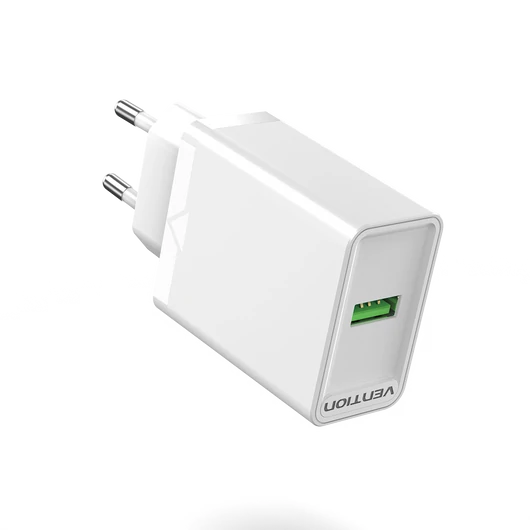 Vention USB-A (1port,18W, fehér) , töltő