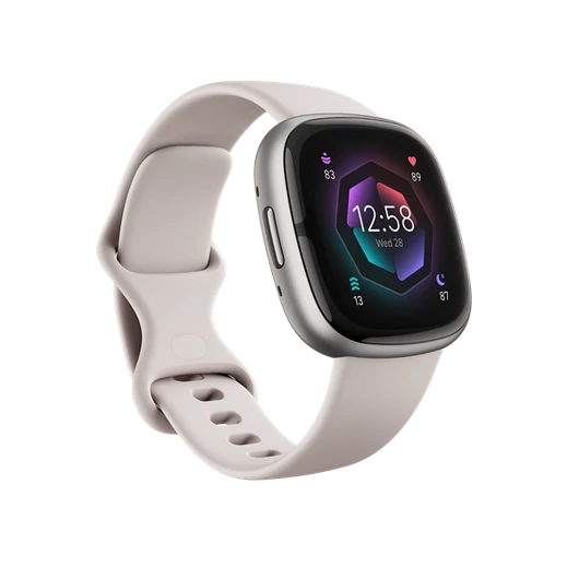 FITBIT Sense 2 okosóra (Lunar White / Platinum Aluminium)