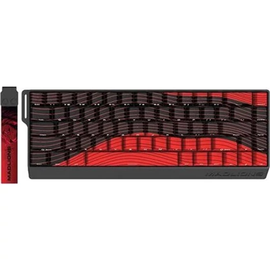 FGG FIRE68 Ultra USB angol gaming Gateron magnetic mechanikus billentyűzet fekete-piros (Bontott!)