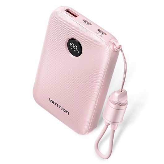 Vention FKAP0-C 10000mah, (rózsaszín,22,5W), powerbank
