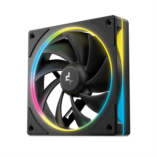 DeepCool Cooler 12cm - FL12 SE (28.67dB; max.86,20 m3 / h; 12cm, 3pin csatlakozó; hydro bearing, ház hűtésre, RGB, PWM)