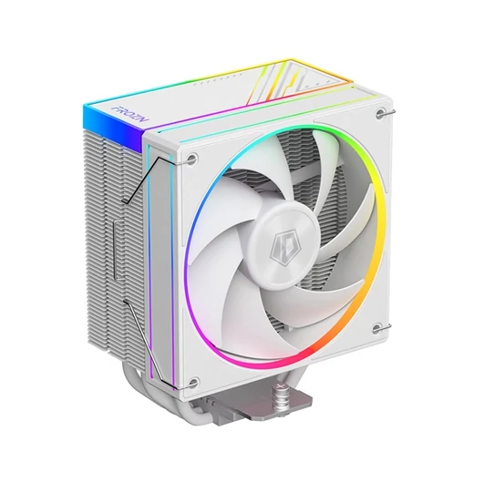 ID-Cooling CPU Cooler - FROZN A410 ARGB WHITE (29.9dB; max. 132,54 m3 / h; 4pin, 4 db heatpipe, 12cm, A-RGB, PWM)