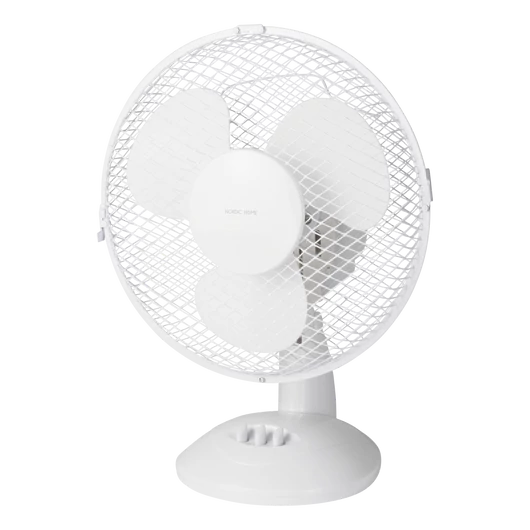 Deltaco NORDIC HOME FT-534 ventilátor, asztali, 230 mm, két fokozatú, 20W, dönthető, fehér