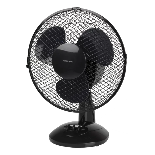 Deltaco NORDIC HOME FT-535 ventilátor, asztali, 230 mm, két fokozatú, 20W, dönthető, fekete