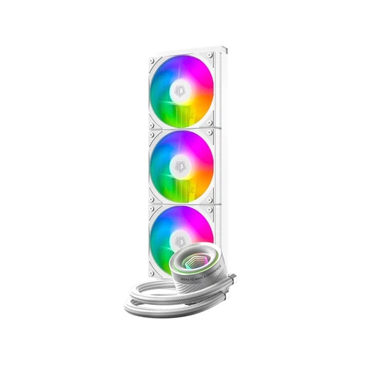 ID-Cooling CPU Water Cooler - FX360 INF WHITE (27.2ddB; max. 98,54 m3 / h; 3x12cm, A-RGB, fehér)