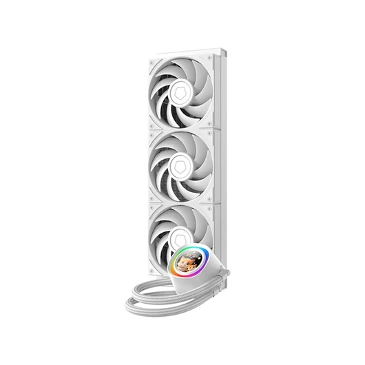 ID-Cooling CPU Water Cooler - FX360 LCD PE WHITE (34.3dB; max.150,78 m3 / h; 3x12cm, fehér)