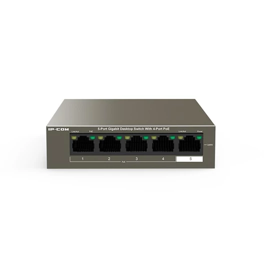 IP-COM Switch PoE - G1105P-4-63W (5x1Gbps; 4 af / at PoE+ port; 58W)