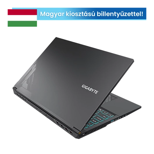 GIGABYTE G7 KF 17.3" FHD (IPS / 144Hz), Intel Core i5-12500H (12C / 4.5Ghz), 16GB, 512GB SSD, RTX 4060, Magyar billentyű