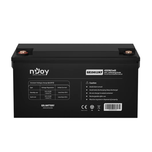 NJOY akkumulátor - GE15012KF (12V / 150Ah, T11, zárt, gondozás mentes, GEL)