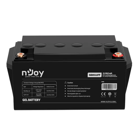 NJOY akkumulátor - GE6512FF (12V / 65Ah, T6, zárt, gondozás mentes, GEL)