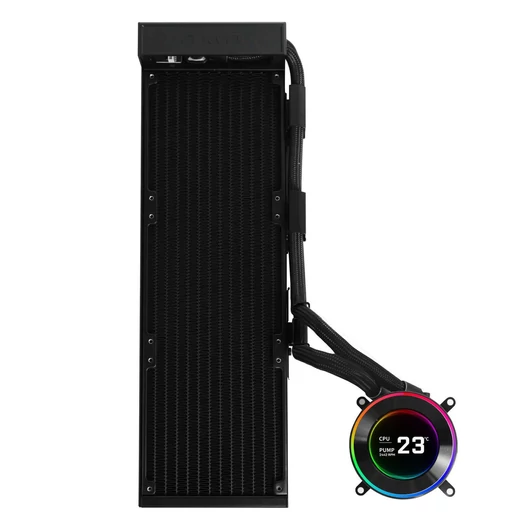 Processzorhűtő Lian Li HYDROSHIFT II LCD-C 360N Ventilátor nélküli ARGB AiO  - Fekete