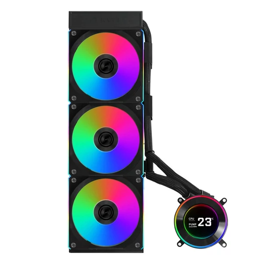 Processzorhűtő Lian Li HYDROSHIFT II LCD-C 360CL ARGB AiO  - Fekete