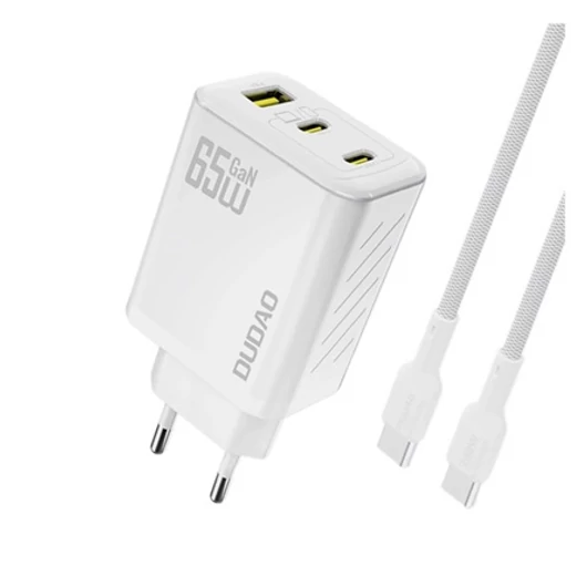 Dudao A29C GaN 65W univerzális hálózati töltő adapter fehér