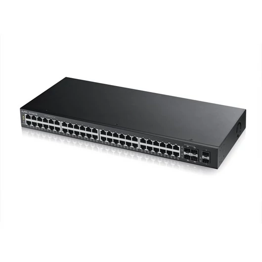 ZYXEL Switch 44x1000Mbps + 4xGigabit kombó SFP+ 2xGigabit SFP, Fémházas Menedzselhető (48GbE port), GS1920-48V2-EU0101F