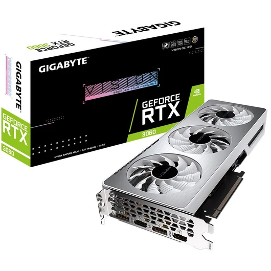 Gigabyte GeForce RTX 3060 VISION OC 12G LHR videokártya (rev. 2.0) (GV-N3060VISION OC-12GD)