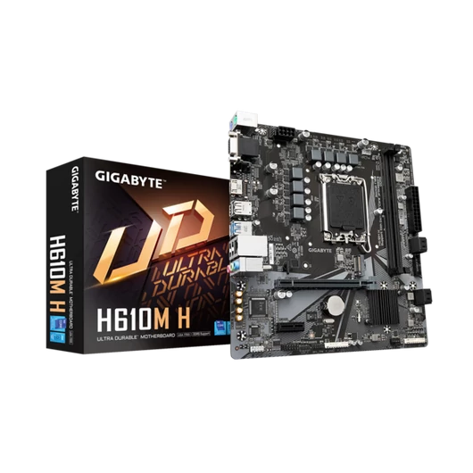 GIGABYTE Alaplap S1700 H610M H INTEL H610, mATX