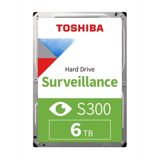 Toshiba Belső HDD 3.5" - S300 Surveillance 6TB (Bulk; Biztonságtechnikai rögzítőkbe; 128MB / 5400RPM)