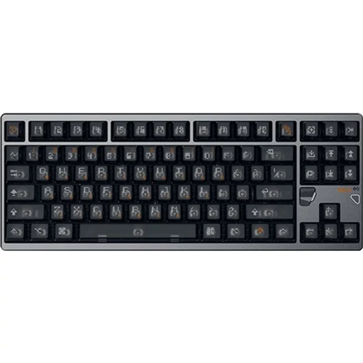 ATK Hex80 TKL USB angol gaming Owlab Ti magnetic mechanikus billentyűzet sötétszürke (Bontott!)