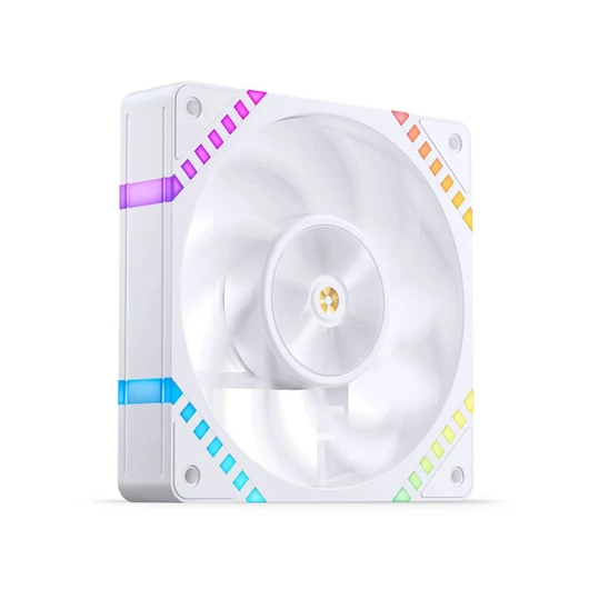 Jonsbo HF2-120 ventilátor, Reverse Blade, PWM, ARGB – 120 mm, fehér