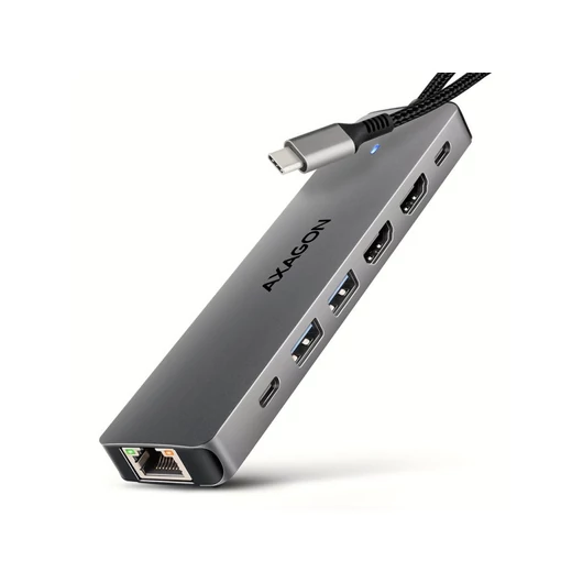 AXAGON HMC-7HX2 USB-C 5Gbps DUAL 4K DISPLAY 7in1 hub