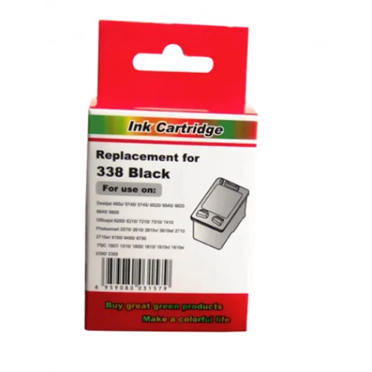 Utángyártott HP C8765E Tintapatron Bk No.338XL WHITE BOX White Box