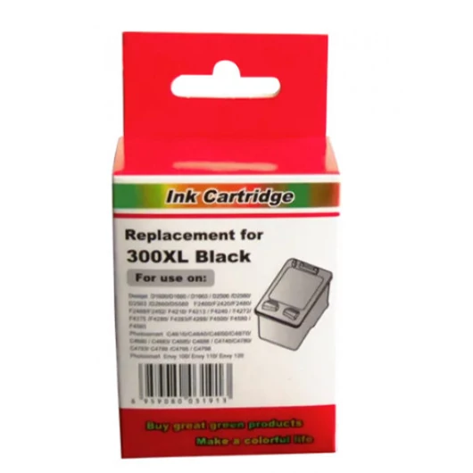 Utángyártott HP CC641EE Patron Black No.300XL WHITE BOX IK