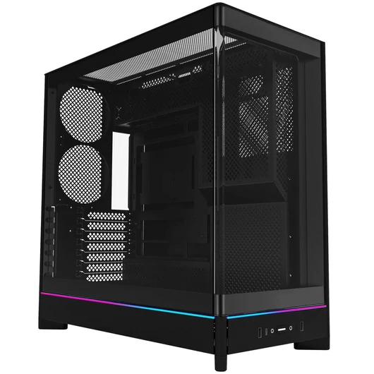 Számítógépház Montech HS02 PC Ház, Midi-Tower, ATX, Edzett Üveg, ARGB - Fekete