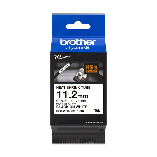 Brother HSe-231E 11,2 mm széles 1,5 méter hosszú szalagkazetta Brother