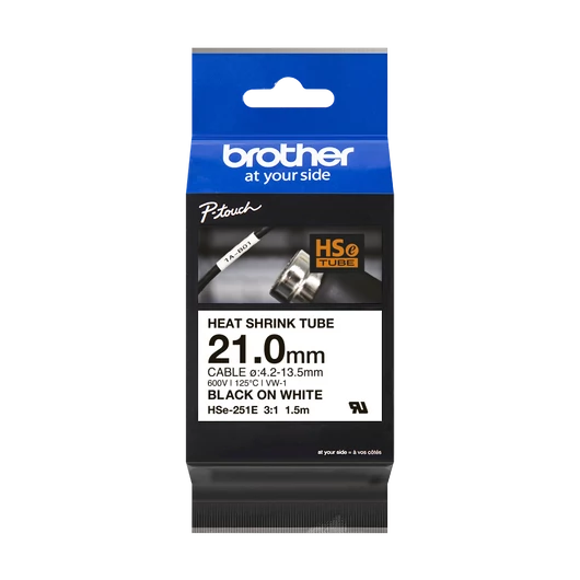 Brother HSe-251E 21 mm széles 1,5 méter hosszú szalagkazetta Brother