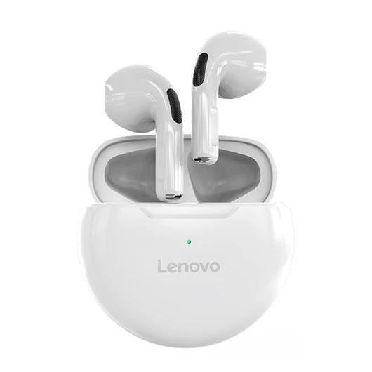 LENOVO HT38 bluetooth fülhallgató SZTEREO (v5.0, TWS, mikrofon, cseppálló, zajszűrő + töltőtok) FEHÉR (HT38_W)