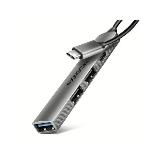 HUB AXAGON HUE-STC 1x USB3.2 Gen 1, 2x USB2.0, 1x USB-C 2.0, ALU, 12cm Type-C kábel