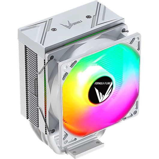 Formula CPU Cooler - Ice Burg ARPW 4P (17-34dB, 4pin csatlakozó, 4 db heatpipe, 9cm, PWM, ARGB)