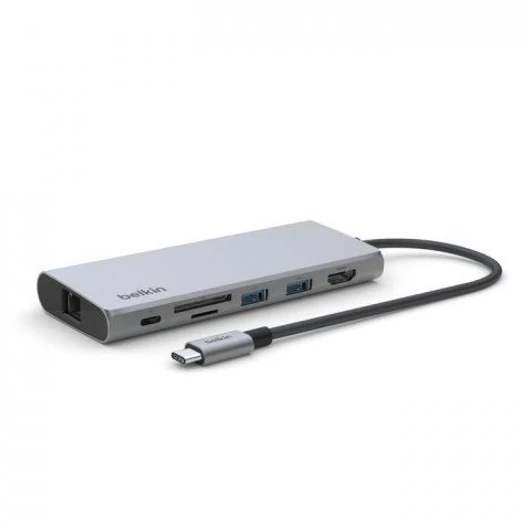 Belkin Connect Multi Port Adapter USB Type C 7in1 USB hub szürke (INC009BTSGY)