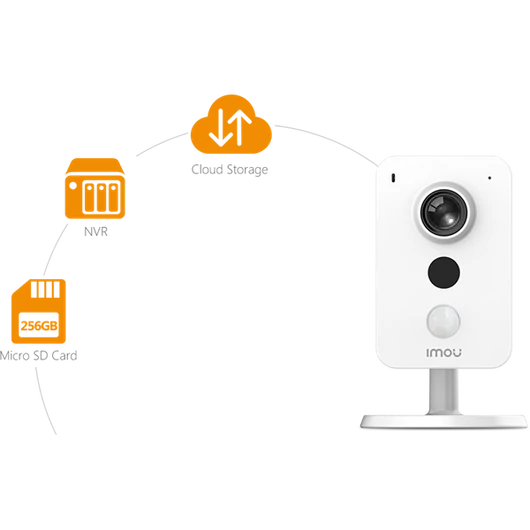 Imou IP wifi csempekamera - Cube (2MP, 2,8mm, H265, IR10m, Mikrofon, Hangszóró, microSD, DC12V1A)