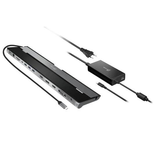 USB-C TRIPLE DISPLAY DOCKING STATION WITH 100W PD ADAPTER - E