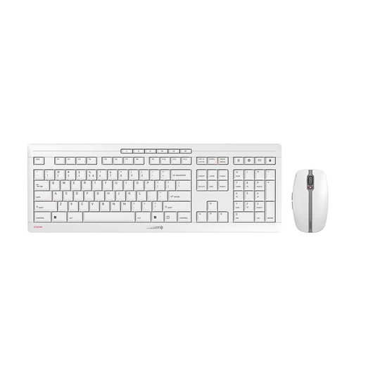 CHERRYSTREAMDESKTOP PALE GREY RECHARGEKEYBOARD AND MOUSE SET
