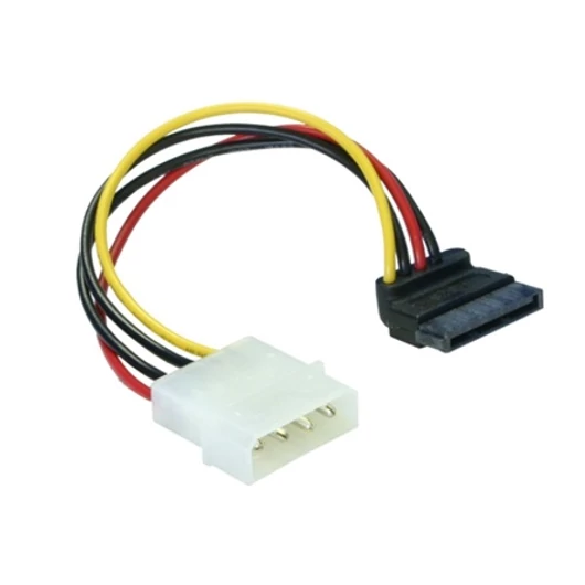 Delock Molex Power 4pin -> SATA Power 15pin M / F tápkábel 0.15m