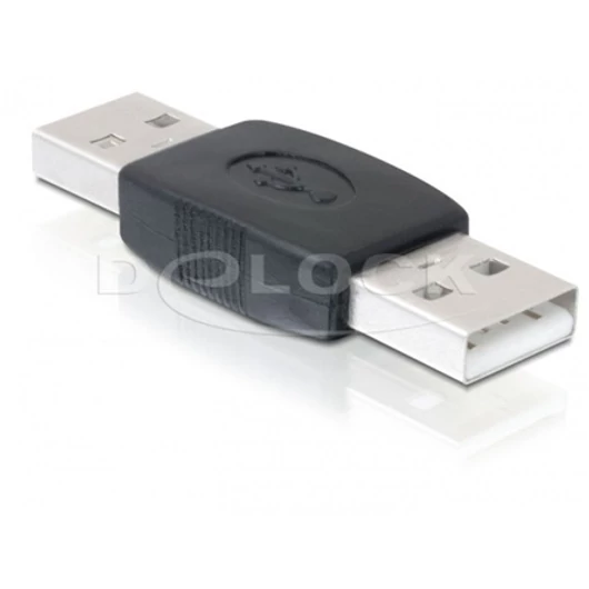 Delock USB A M / M adapter fekete