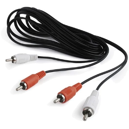 Gembird 2db RCA M / M audio kábel 1.8m fekete