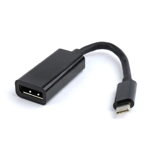 Gembird USB-C -> Displayport M / F adapter 0.15m fekete