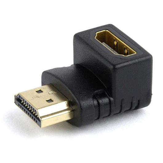 Gembird HDMI M / F adapter fekete 90° le