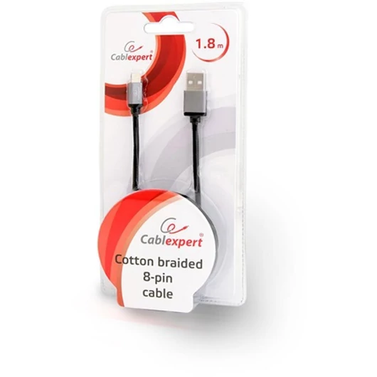 Gembird USB 2.0 A -> Lightning M / M adatkábel 1.8m fekete