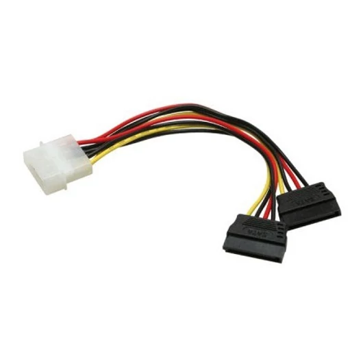 OEM Molex Power 4pin -> 2 SATA Power M / F tápkábel