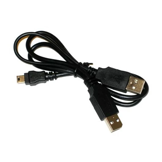 OEM 2db USB A -> USB mini B 5pin M / M adatkábel 0.5m fekete